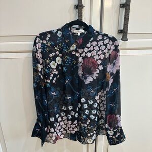 DOROTHEE SCHUMACHER Silk Floral Button Down Shirt